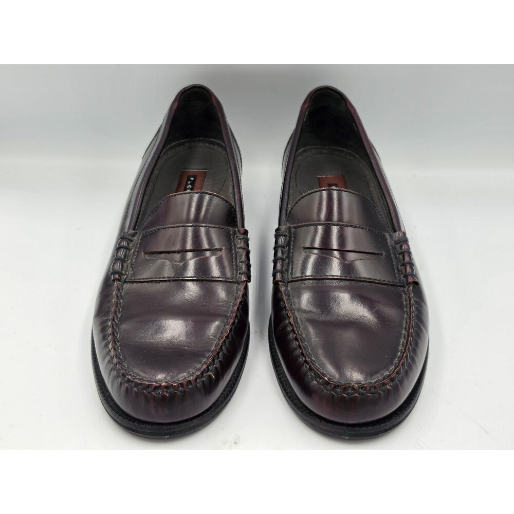 Florsheim Victor Shoes Penny Loafers Mens 11 D Slip On Casual Comfort Burgundy